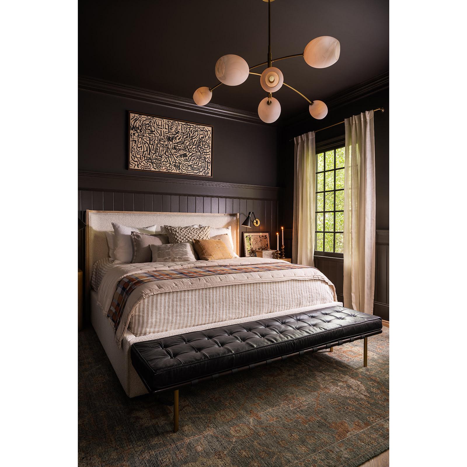 Artemis Chandelier (Natural Brass with Alabaster Glass) | Regina